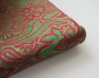 Gold red green large design fabric nr 1-148 - 1/4 yard