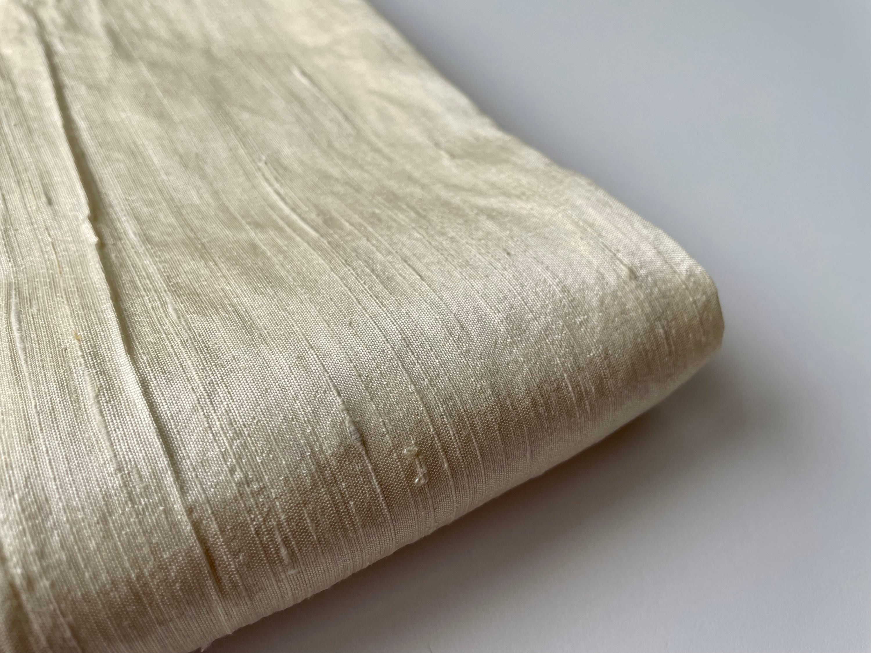 Light beige gold wedding bridal shantung raw silk fabric number 1-005  - fat quarter 1/4 yard