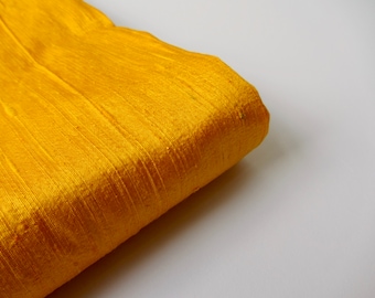 Yellow India shantung raw silk fabric number 897  - 1/4 yard | fat quarter