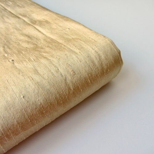 Gold Hochzeit Shantung Rohseide Stoff Nummer 955 - 1/4 Meter | fettes Viertel