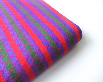 Pink silk neon orange green blue India silk brocade fabric nr 347 fat quarter
