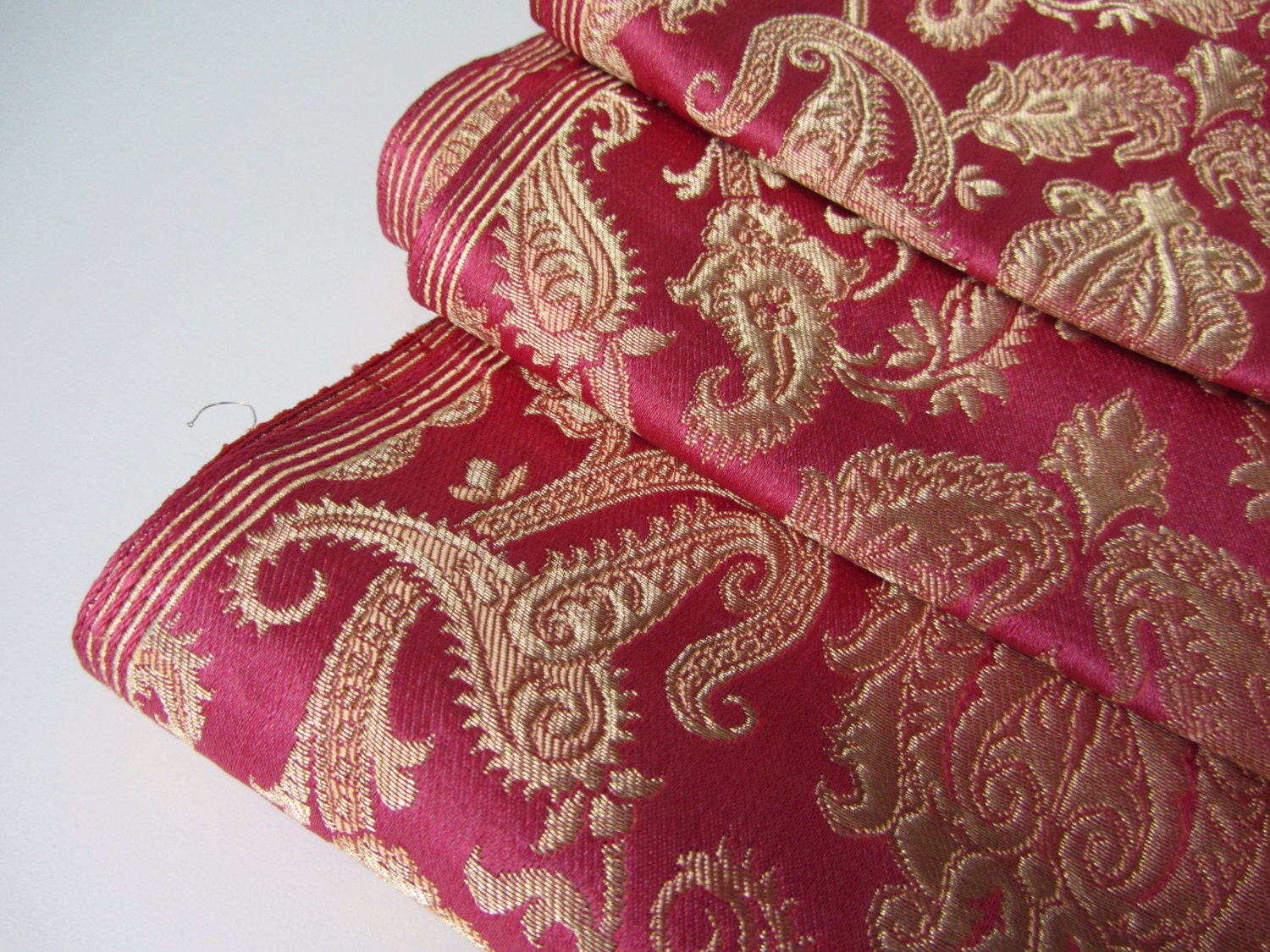 Old Pink Gold Kinkhab Heavy Indian Silk Brocade Fabric Nr 774 - Etsy