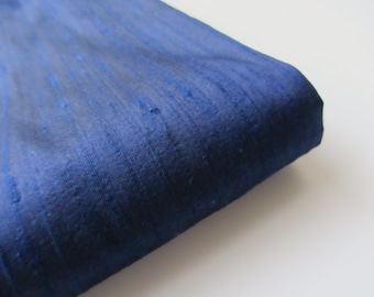 Dark cobalt blue raw silk India raw silk shantung silk fabric nr 1-133 - 1/4 yard