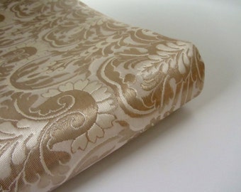 Gold & White Silk Brocade Kinkhab Fabric – Heavy Indian Brocade (1/4 yard) nr. 785