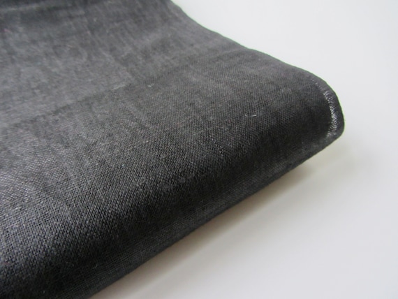 Zwarte tussar zijde natuurlijke zijde India stof nr 935 vet kwart - 1/4 yard