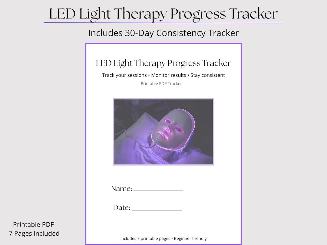 Led Plane Tracker LED Light Therapy Progress Tracker Printable PDF, Red Light Therapy ...