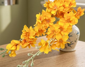 Künstlicher Delphinium-Blumenstiel - Kunstgraszweig für Hochzeitsdekor, Blumenarrangements, Innendekoration, Tischdekoration, Event-Stil