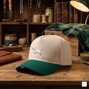 Gorra de béisbol con ganso bordado / Gorra informal de algodón con visera de pato, estilo urbano