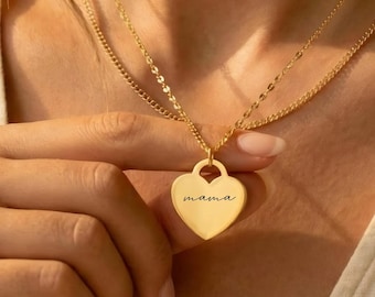 Collar para mamá, collar con nombre personalizado, regalo personalizado, regalo para el Día de la Madre, collar para abuela, joyería para mamá, regalo para ella, regalo para el primer Día de la Madre