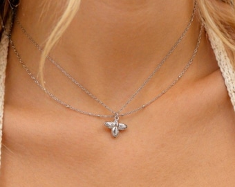 Collar con dije de abeja delicada, collar de abeja pequeña chapado en oro de 18 quilates, collar de animales, joyería de verano, regalos para amantes de las abejas, regalos de cumpleaños, regalos para mamás