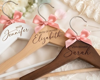 Custom Bridesmaid Hangers, Wedding Hangers, Bridesmaid Gifts, Bride Hanger, Wedding Dress Hanger, Bridesmaid Proposal, Personalized Hangers