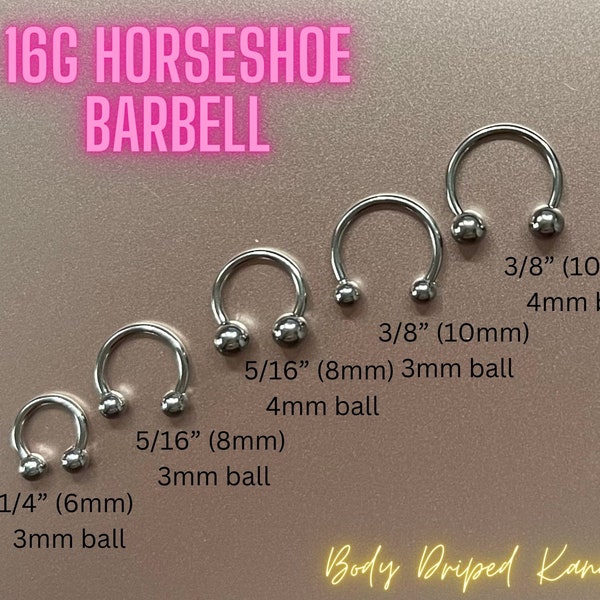 16G Basic Horseshoe Circular Barbell