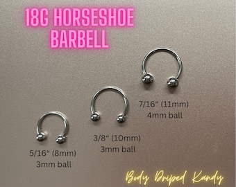 18G Basic Horseshoe Circular Barbell