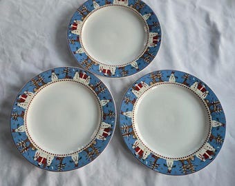 Sakura Debbie Mumm Snowman Dinner Plates - Set of 3