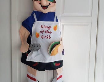 Ganz Windsport Windsock King of the Grill Dad BBQ - RARE