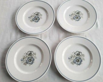 Susie Cooper Glen Mist Dinner Plates 10.5 " - Set of 4 - EUC