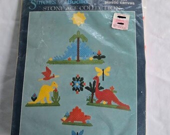 Bucilla Pre-Cut Plastic Canvas Dinosaur Mobile Dick Martin