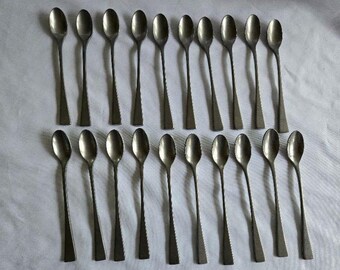 ONEIDA LEXIA Iced Tea Spoons / Sundae Spoons Stainless 18/10 Heavy - Set of 20
