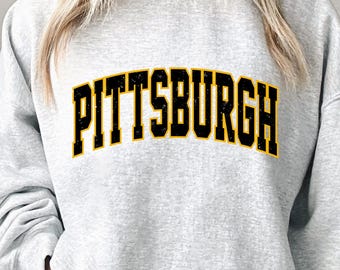 Pittsburgh Football Retro Sweater, Pittsburgh Vintage Crewneck Sweatshirt