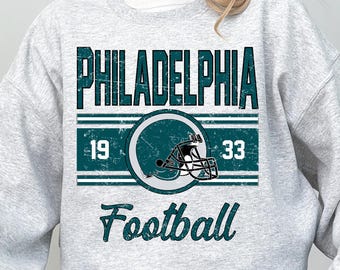 Philadelphia Football Vintage Sweater, Philadelphia Retro Crewneck Sweatshirt