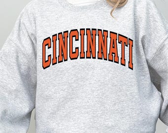 Cincinnati Football Retro Sweater, Cincinnati Vintage Crewneck Sweatshirt