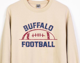 Buffalo Football Retro Sweater, Football Vintage Crewneck Sweatshirt