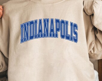 Indianapolis Football Retro Sweater, Indianapolis Vintage Crewneck Sweatshirt