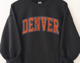 Denver Football Retro Sweater, Denver Vintage Crewneck Sweatshirt