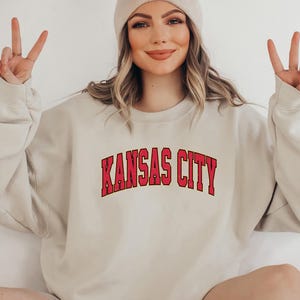 Kansas City Football Retro Sweater, Kansas City Vintage Crewneck Sweatshirt image 2