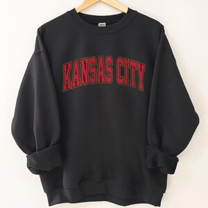 Kansas City Football Retro Sweater, Kansas City Vintage Crewneck Sweatshirt image 7