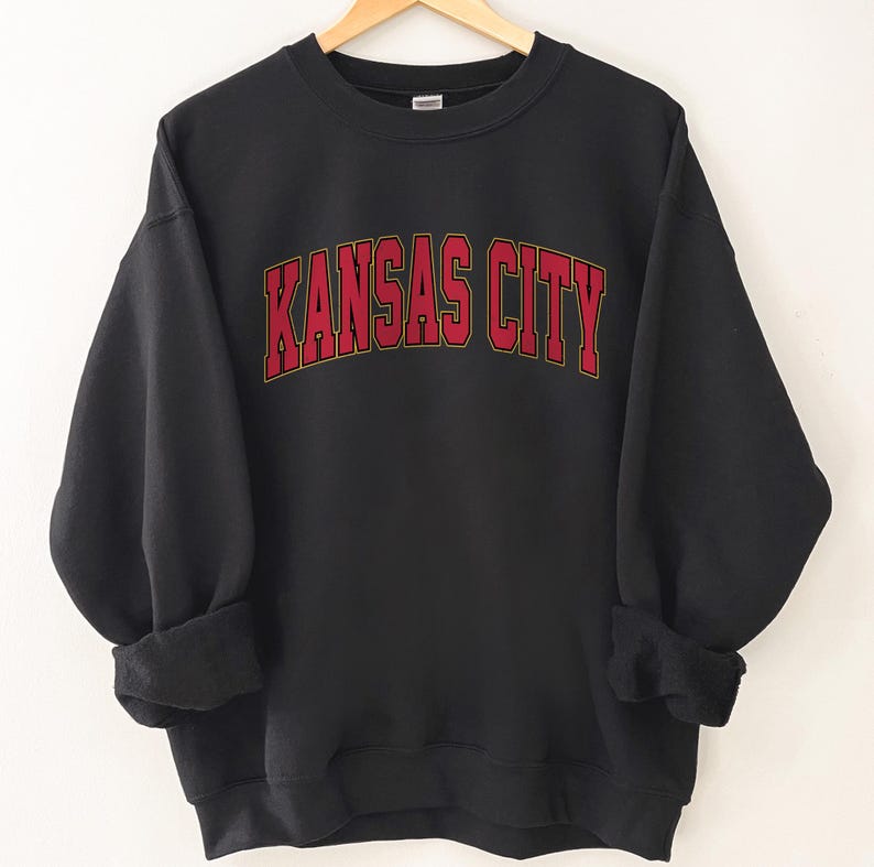 Kansas City Football Retro Sweater, Kansas City Vintage Crewneck Sweatshirt image 7