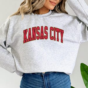 Kansas City Football Retro Sweater, Kansas City Vintage Crewneck Sweatshirt image 6