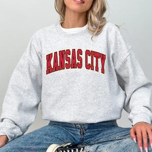 Kansas City Football Retro Sweater, Kansas City Vintage Crewneck Sweatshirt image 9