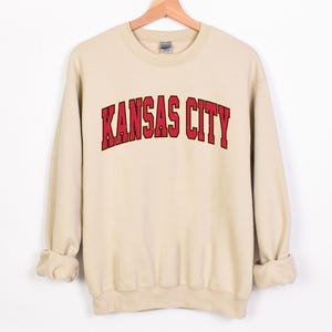 Kansas City Football Retro Sweater, Kansas City Vintage Crewneck Sweatshirt image 5