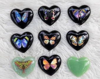 Butterfly Heart Resin Magnets