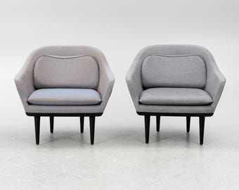 Two “Lunar” lounge chairs by Stellar Works