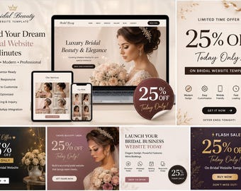 Luxury Bridal Website Template: React Vite Salon Design (Digital Download)