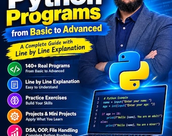 Python Interview Prep PDF | 140+ Coding Problems With Solutions | Beginner to Advanced (Instant Download)