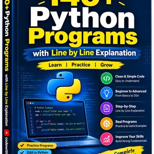Podręcznik do ćwiczeń w Pythonie w formacie PDF | Ponad 140 programów w Pythonie | Ćwiczenia z kodowania dla początkujących i zaawansowanych | E-book o programowaniu w Pythonie zdjęcie 13