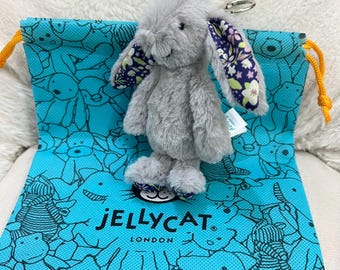 jeIIycat BIossom BUNNY PUSH Keychain fIoraI Ears Bag charm nwt