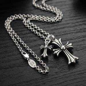 Double cross necklace chrome hearts - Etsy 日本