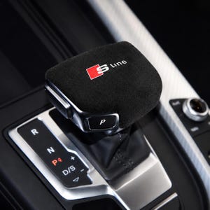 Audi S Line Gear Shift Cover, Soft Suede Car Shift Knob Sleeve, Anti Scratch Gear Shifter Protector, Interior Accessories Gift