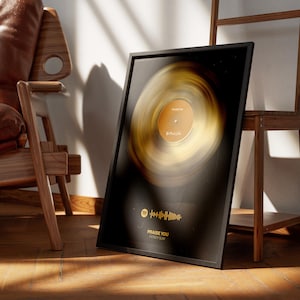 Customizable Vinyl Poster with Spotify Code - Choose your song - Digital Music Poster - print at home