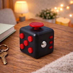 Infinity Fidget Cube – 6-Sided Stress Relief Toy with Buttons, Switches & Joystick