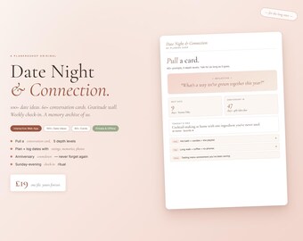 Couples Date Night Planner | 100+ Ideas, 60+ Conversation Cards (Digital Download)