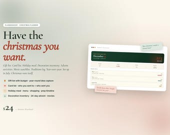 Christmas Planner | Year-Round Gift, Card, Meal, Movie Tracker (Digital Download)