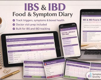 IBS IBD Food Symptom Diary | Gut Health Tracker (Digital Download)