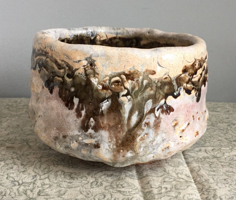 Japanese Style Tea Bowl Shigaraki Clay Chawan by Artist George | Etsy