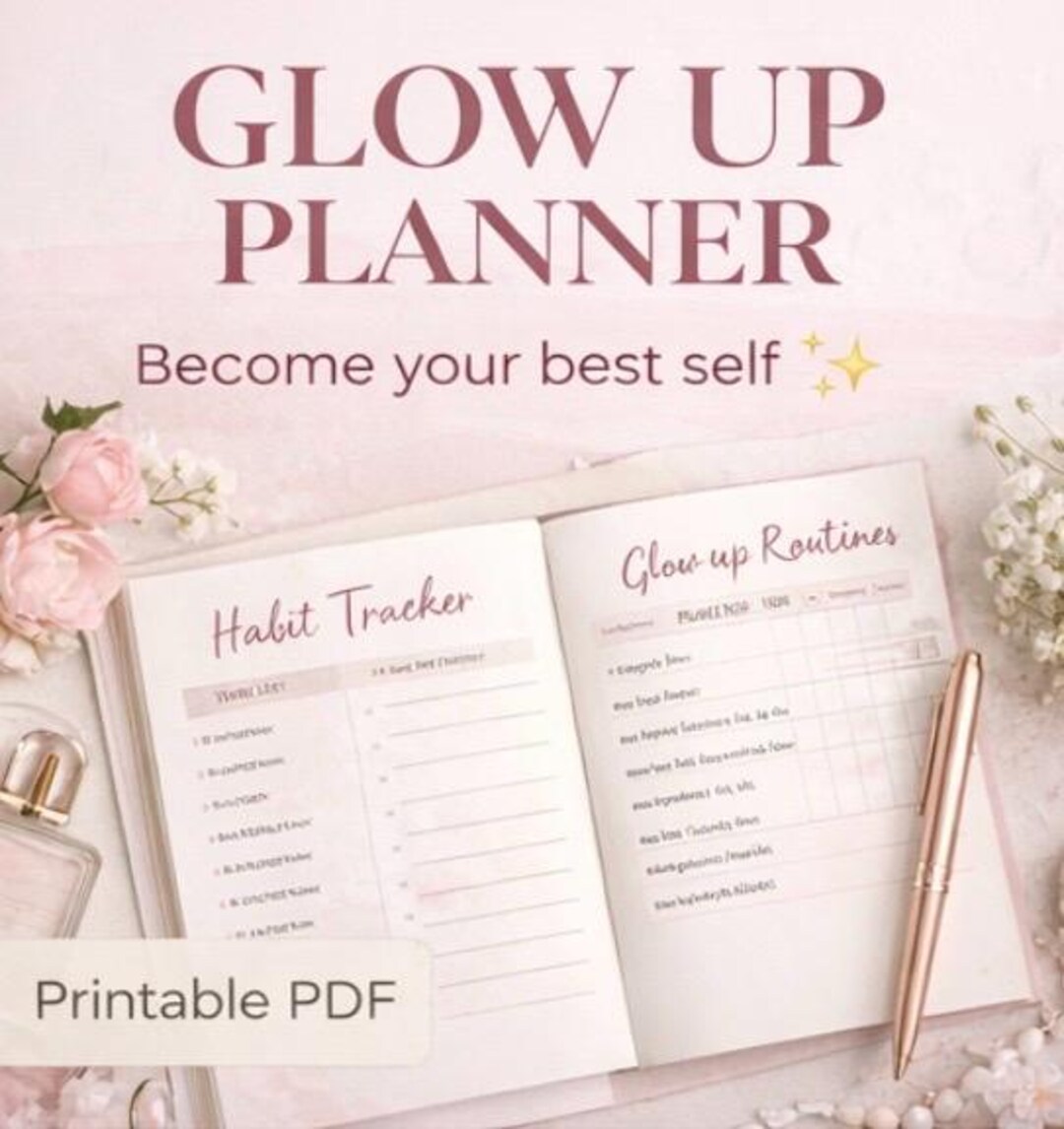 Glow up Planner Printable | Self Improvement Planner | Confidence ...