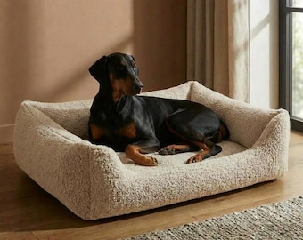 Handmade Bouclé Dog Bed | Soft Cozy Pet Bed for All Sizes